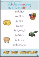 Vorschau - Arbeitsblätter - Vokale einsetzen "Auf dem Bauernhof" DaZ / DaF / Deutsch - Seite 1