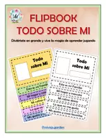 Vista previa - Manualidades / Dibujos para colorear - Flipbook: Todo Sobre Mi (Color - B&N) - Portada