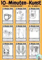 Vorschau - Arbeitsblätter - 10-Minuten-Kunst Frühblüher (Klassen 2 und 3) - Deckblatt