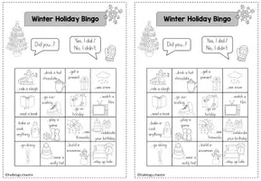 Vorschau - Arbeitsblätter - Bingo - Winter Holidays - Seite 2