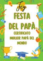 anteprima - Altro tipo di materiale - Diploma "Miglior papà del mondo" (il mio!) - Pagina di copertina