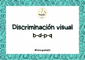 Vista previa - Tarjetas / Manipulativos - Discriminación visual b-d-p-q - página 1
