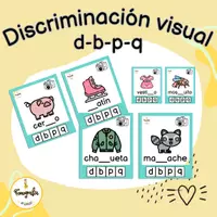 Vista previa - Tarjetas / Manipulativos - Discriminación visual b-d-p-q - Portada