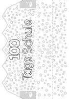 Vorschau - Mal- und Bastelvorlagen - 100 Tage Schule I Krone - Seite 1