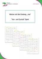 Vorschau - Spiele - Wörter mit Endung -ine "Vor- und Zurück" Spiele - Deckblatt