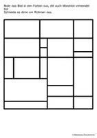 Vorschau - Mal- und Bastelvorlagen - Kunstidee Mondrian Malen - Seite 2