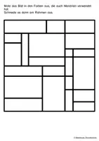 Vorschau - Mal- und Bastelvorlagen - Kunstidee Mondrian Malen - Seite 3