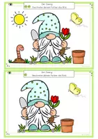 Vorschau - Arbeitsblätter - Hörverstehen Frühling Partnerarbeit, Zuhören, Bilder beschreiben, Grundschule, Kindergarten, DaZ - Seite 3