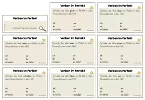 Vorschau - Stationenlernen - Freiarbeit: Perfekt (Kl. 4) - Seite 3