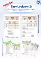 Vorschau - Arbeitsblätter - Easy Logicals (2) Lese-/ Schreibübungen in Englisch (editierbar) - Deckblatt