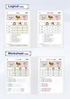 Vorschau - Arbeitsblätter - Easy Logicals (2) Lese-/ Schreibübungen in Englisch (editierbar) - Seite 2