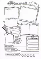 Vorschau - Arbeitsblätter - Sketchnote - Rückblick: Mein Schuljahr - Deckblatt