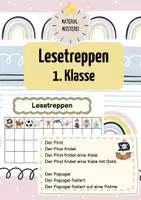 Vorschau - Stationenlernen - Lesen üben - Klasse 1 - Flüssiges Lesen mit Lesetreppen - Deckblatt