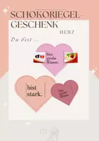 Vorschau - Mal- und Bastelvorlagen - Schokoriegel-Geschenk in Herzform -"Du bist ..." (bspw. für Duplo) - Deckblatt