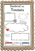 Vorschau - Arbeitsblätter - Trinitatis Dreifaltigkeitsfest Dreifaltigkeitssonntag STECKBRIEF Kirchenjahr - Seite 1
