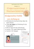 Vorschau - Arbeitsblätter - Kindernachrichten / politischer Wochenrückblick / Nachrichten - Deckblatt