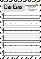 Vorschau - Arbeitsblätter - 1 - Die Ziffer EINS Üben 1️⃣✍️ - Seite 3