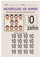 Vorschau - Arbeitsblätter - Zahlen und Zählen in der Grundschule (PDF und Word-Dokument) - Seite 1