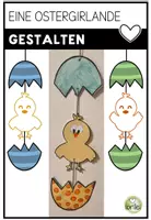 Vorschau - Arbeitsblätter - Girlande - Fensterbild - Ostern - Bildnerische Erziehung - Deckblatt
