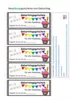 Vorschau - Bildkarten - Gutscheine zum Geburtstag - Deckblatt