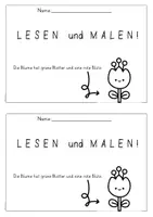 Vorschau - Arbeitsblätter - DAZ Leseheft Frühling Präsens lesen und malen - Seite 2