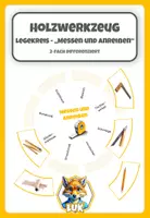 Vorschau - Stationenlernen - Werken mit Holz - Legekreis "Messen und Anreißen" - 2-fach differenziert - Deckblatt