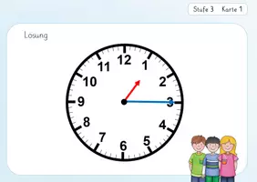 Vorschau - Aufgabenkarten - Uhr: Viertel Stunde - Lernkartei zur Zeit - Seite 3