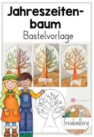 Vorschau - Mal- und Bastelvorlagen - Die vier Jahreszeiten - Jahreszeitenbaum - Bastelvorlage - Deckblatt