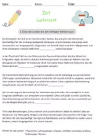 Vorschau - Arbeitsblätter - Zeit Lückentext Klasse 3 Sachunterricht Zeit DaF Arbeitsblatt - Seite 1