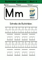 Vorschau - Arbeitsblätter - Buchstabeneinführung 1. Klasse - Buchstabe M/m schreiben - Grundschrift - Seite 3