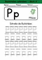 Vorschau - Arbeitsblätter - Buchstabeneinführung 1. Klasse - Buchstabe P/p schreiben - Grundschrift - Seite 3
