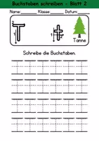 Vorschau - Arbeitsblätter - Buchstabeneinführung 1. Klasse - Buchstabe T/t schreiben - Grundschrift - Seite 1