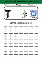 Vorschau - Arbeitsblätter - Buchstabeneinführung 1. Klasse - Buchstabe T/t schreiben - Grundschrift - Seite 2