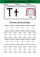 Vorschau - Arbeitsblätter - Buchstabeneinführung 1. Klasse - Buchstabe T/t schreiben - Grundschrift - Seite 3