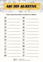 Vorschau - Arbeitsblätter - ABC der Adjektive - Seite 1