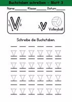 Vorschau - Arbeitsblätter - Buchstabeneinführung 1. Klasse - Buchstabe V/v schreiben - Grundschrift - Seite 2