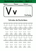 Vorschau - Arbeitsblätter - Buchstabeneinführung 1. Klasse - Buchstabe V/v schreiben - Grundschrift - Seite 3