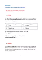 Vorschau - Arbeitsblätter - Englisch | Past Tense Simple & Progressive | 6. 7. Klasse - Seite 1