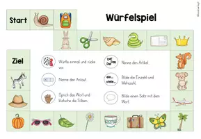 Vorschau - Spiele - Würfelspiel - DaZ Unterricht - Förderunterricht - Wortschatz - Seite 3