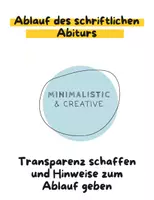 Vorschau - Prüfungsvorbereitung - Ablauf schriftliches Abitur Deutsch - Deckblatt