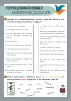 Vorschau - Arbeitsblätter - Formulierungsübungen Eulenspiegelgeschichten - Deckblatt