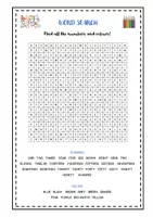 Vorschau - Arbeitsblätter - word search numbers and colours: Kl. 4-5 - Deckblatt