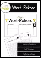 Vorschau - Arbeitsblätter - Wort-Rekord: Wörter zu einem Buchstaben finden und sammeln - Deckblatt