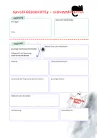 Vorschau - Arbeitsblätter - Gruselgeschichte - Schummelzettel - Deckblatt