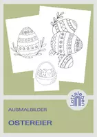 Vorschau - Arbeitsblätter - Ausmalbilder Ostern // Ostereier - Deckblatt