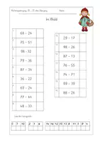 Vorschau - Arbeitsblätter - Materialpaket: Addition/Subtraktion ohne Übergang (ZE + / - ZE, ZR100) - Seite 2