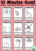 Vorschau - Arbeitsblätter - 10-Minuten-Kunst Vom Korn zum Brot (Klassen 2 und 3) - Deckblatt