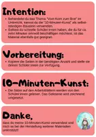 Vorschau - Arbeitsblätter - 10-Minuten-Kunst Vom Korn zum Brot (Klassen 2 und 3) - Seite 1