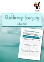 Vorschau - Arbeitsblätter - gleichförmige Bewegung Arbeitsblatt - Deckblatt