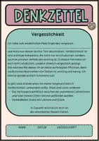 Vorschau - Arbeitsblätter - Denkzettel Vergesslichkeit - Abschreibtext - Seite 2